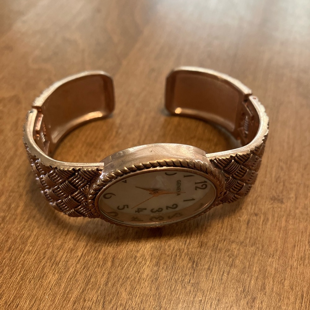 Geneva Woven Cuff Watch
